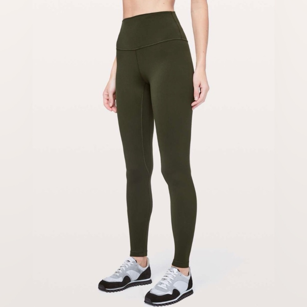 Lululemon 8 Lululemon Align Pant Full Length 28"
High-Waisted Dark Green Legging